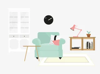 扁平化沙发免抠