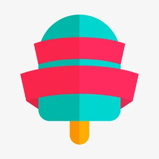 蓝色冰棒标签矢量图免抠