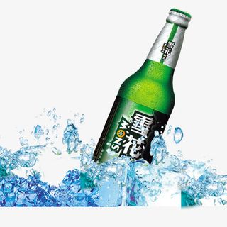 冰块中的雪花纯生免抠