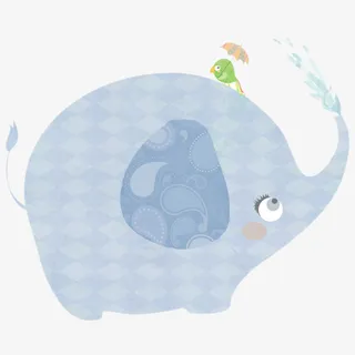 可爱的蓝色小象素材免抠 可爱的蓝色小象素材免抠