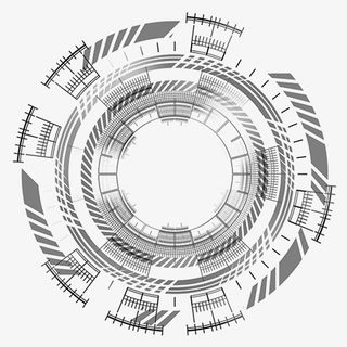黑色质感装饰科技设计图免抠