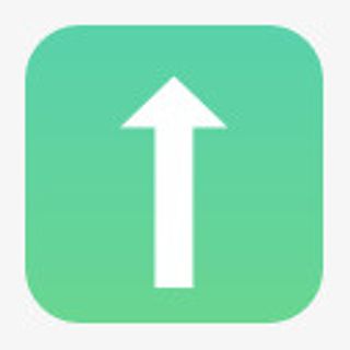 箭头起来梯度runded发光的图标免抠