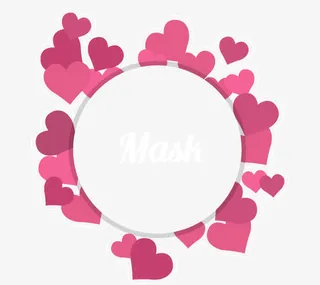 创意爱心圆形边框免抠