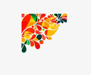 彩色时尚底纹免抠