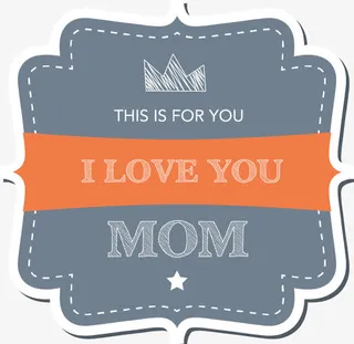 创意母亲节促销标签免抠