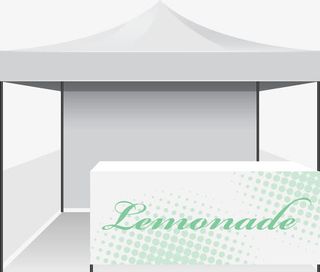 柠檬水摊位矢量设计免抠