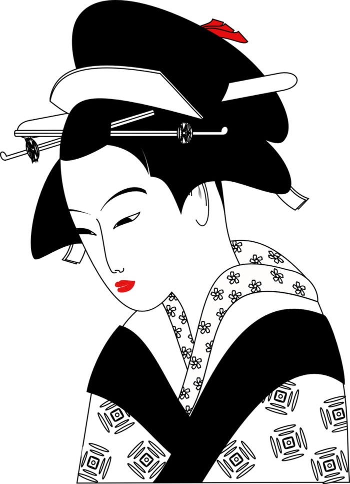 插画免扣女修高清