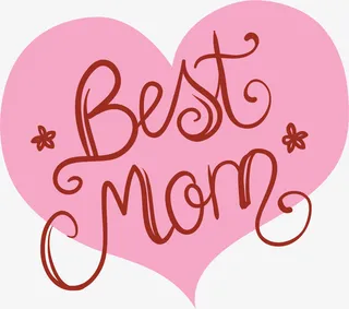 粉色母亲节字母爱心免抠