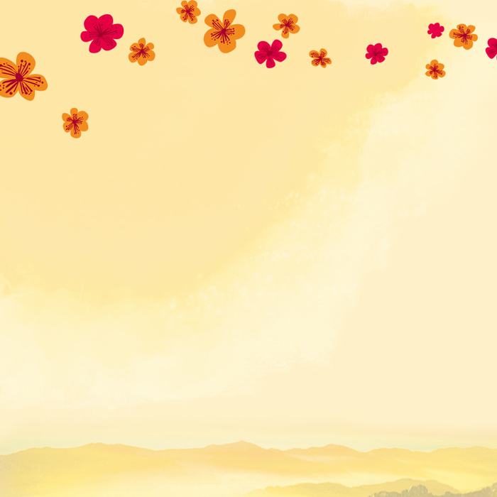 米黄色底纹  梅花背景图高清