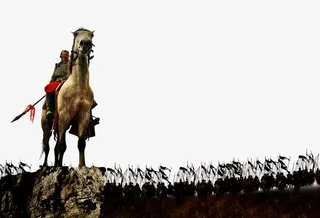 千军万马骑士分层素材免抠