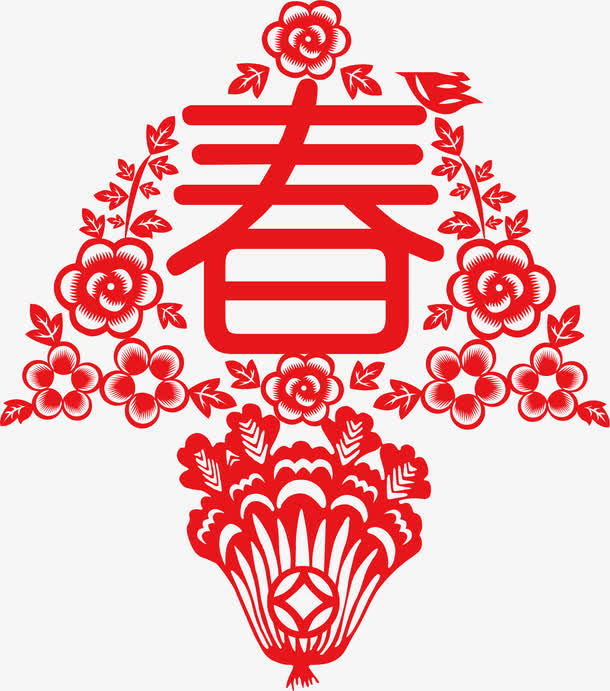 春节剪纸免抠