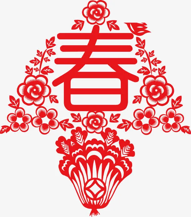 春节剪纸免抠