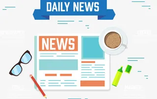 矢量每日读报时间免抠