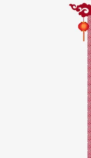 右边边框中国风祥云素材免抠