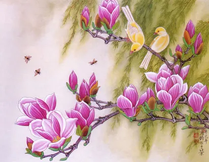 艳丽插画背景素材