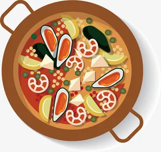 砂锅海鲜美式大餐免抠