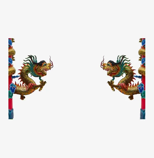 创意中国风龙纹边框元素免抠