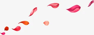 创意渐变飞舞的花瓣效果免抠
