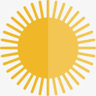 黄色卡通可爱太阳免抠