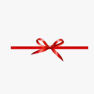 红色卡通丝带蝴蝶结免抠漂浮彩带元素