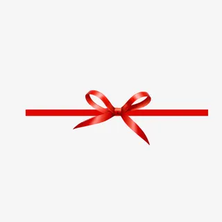 红色卡通丝带蝴蝶结免抠漂浮彩带元素