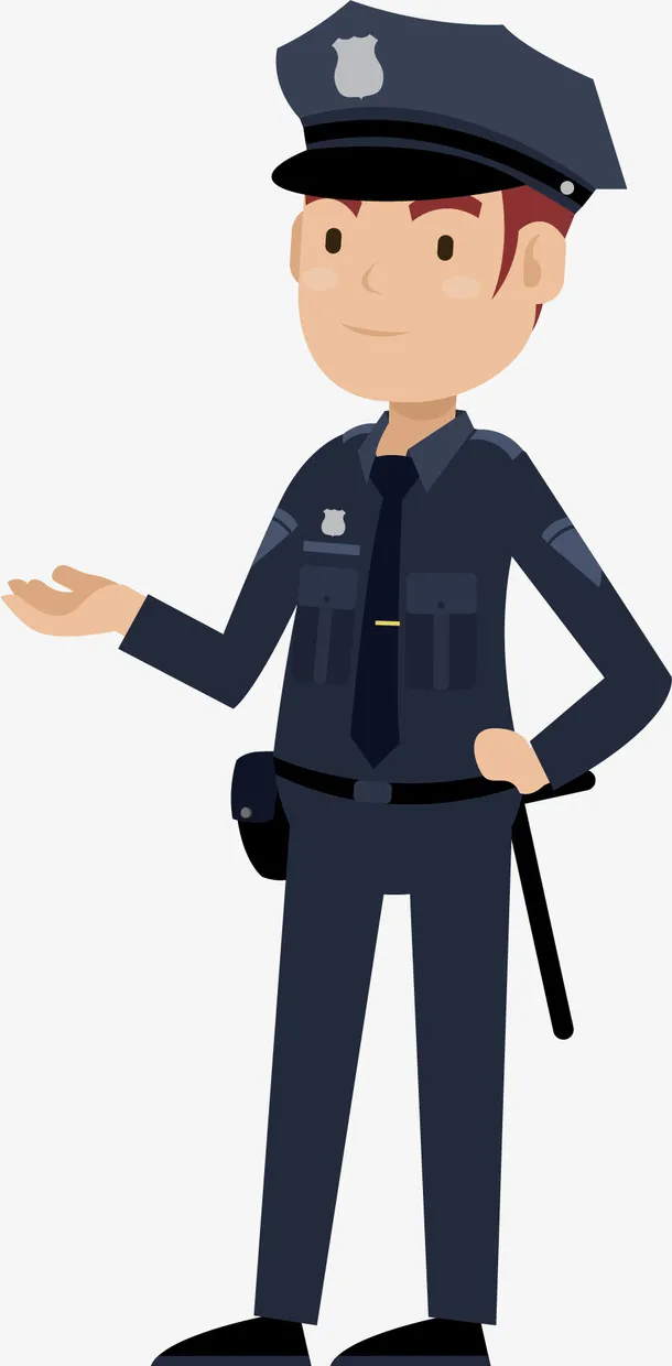 卡通民警免抠