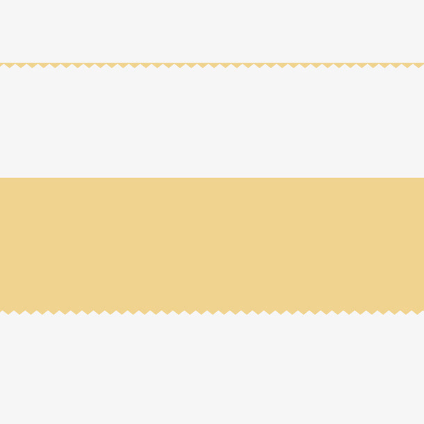 黄色清新锯齿标签免抠