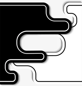 黑色简约图像图案免抠