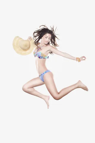 海边女郎比基尼女孩装饰免抠