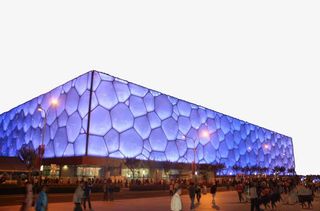 夜晚水立方免抠