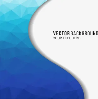 渐变蓝色低多边形背景免抠