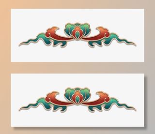 中国风花边头免抠