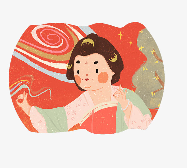 关于嫦娥的插画免抠