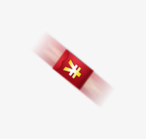 钱符号红包红色免抠