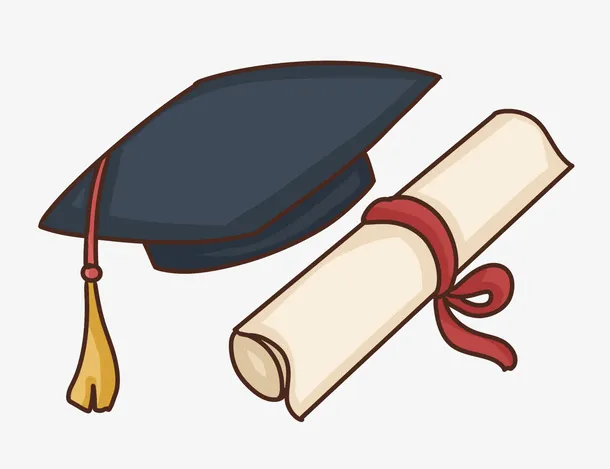 学士帽和学位证书PNG免抠图免抠