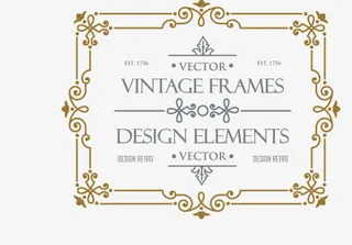 欧式花纹边框免抠