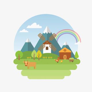 农场的风车免抠