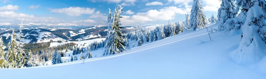 冬天雪景banner创意设计高清