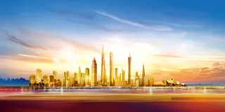 大气金融招商海报背景模板高清