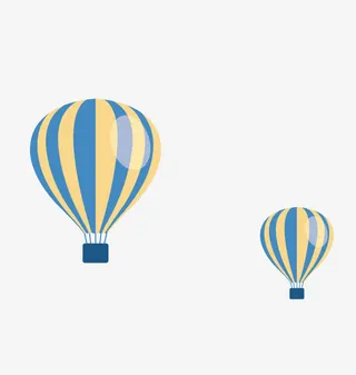 矢量热气球免抠