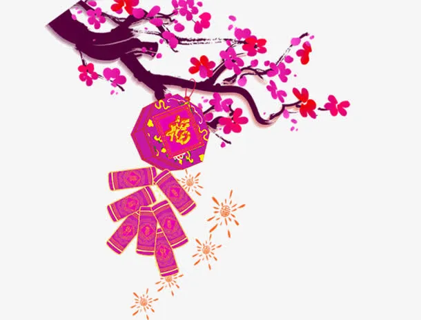 梅花灯笼免抠
