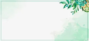 夏季植物装饰手绘边框免抠