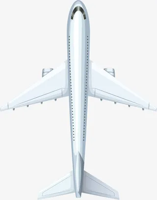 白色飞机免抠