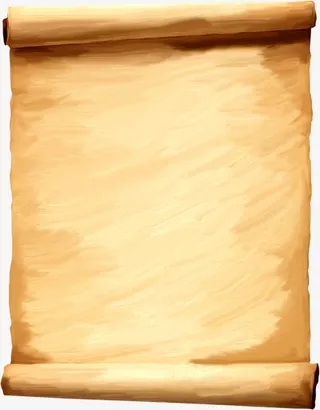 黄色纸张手绘中国风免抠