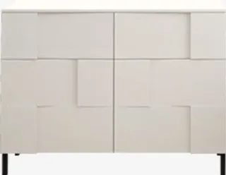 白色不规则形状柜子设计免抠