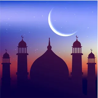 清真寺的剪影背景矢量素材高清