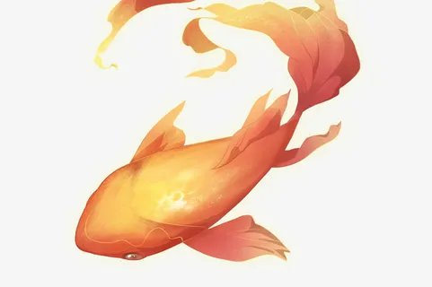 锦鲤插画元素免抠 锦鲤插画元素免抠