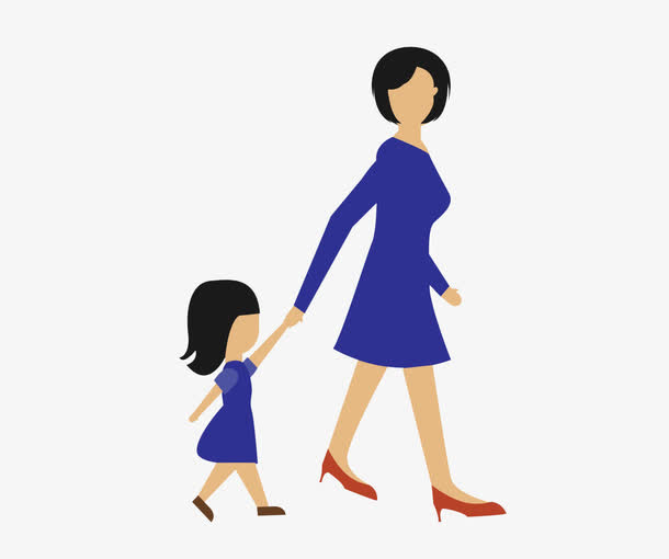 卡通母女免抠