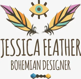 彩色羽毛波西米亚LOGO免抠