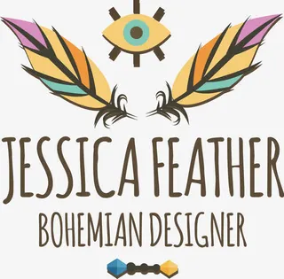 彩色羽毛波西米亚LOGO免抠